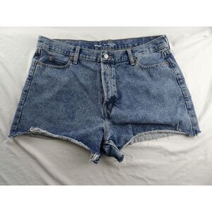 Old Navy Sky-Hi A-Line Button Distressed Jean Short Size 18